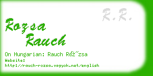 rozsa rauch business card